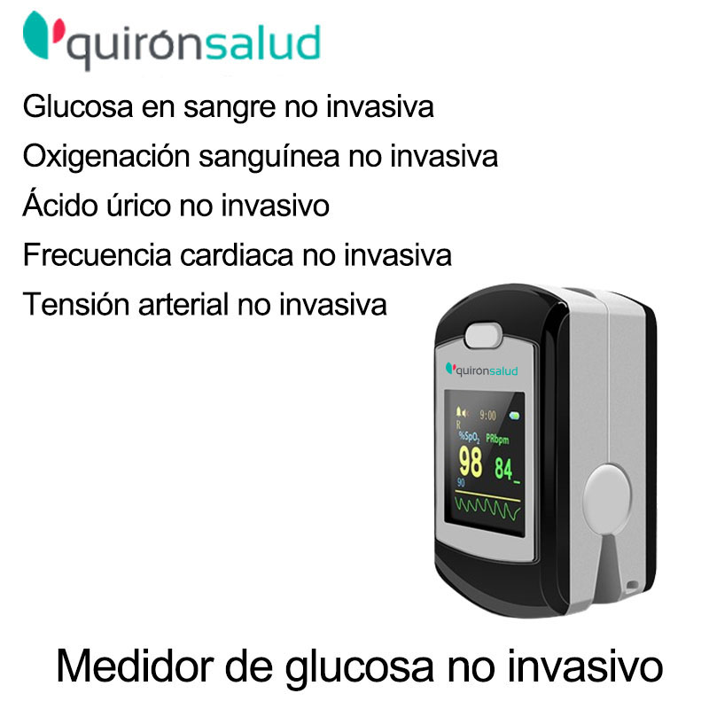 T02 (glucemia no invasiva + oxígeno en sangre no invasiva + ácido úrico no invasivo + frecuencia cardiaca no invasiva + tensión arterial no invasiva)